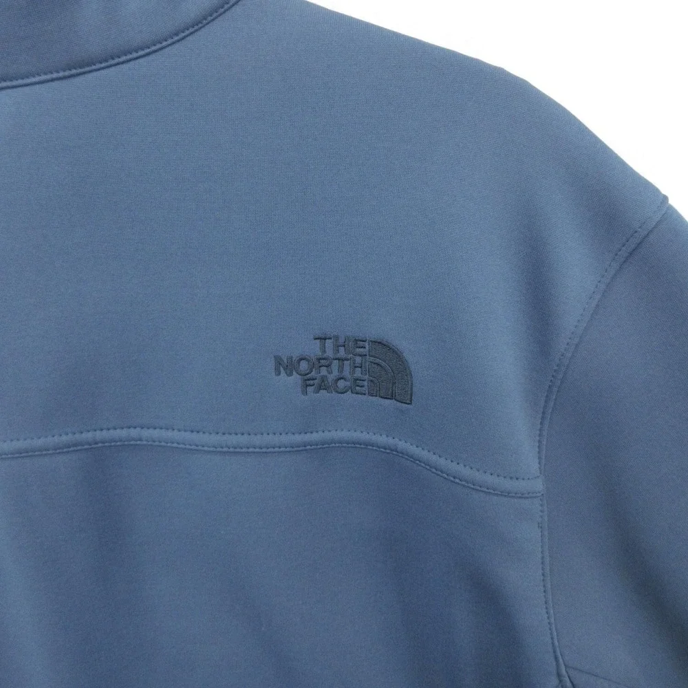 The North Face Windwall Jacket Mens Large Blue Softshell Zip White Cap NF0A3LGX